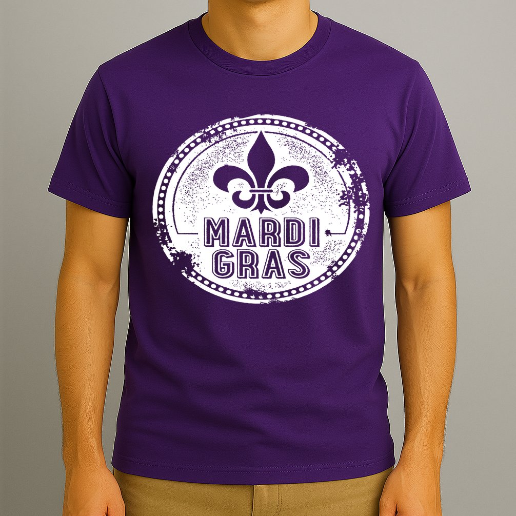 Vintage Mardi Gras New Orleans Logo T-Shirt