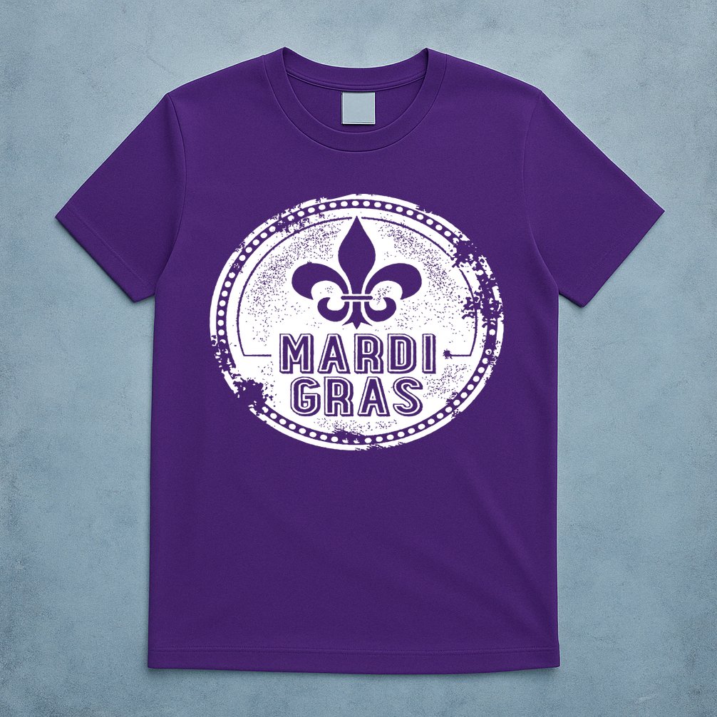Vintage Mardi Gras New Orleans Logo T-Shirt