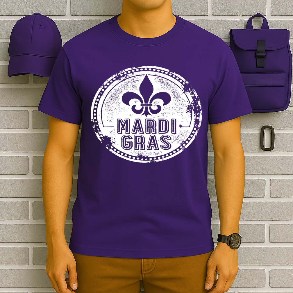 Vintage Mardi Gras New Orleans Logo T-Shirt