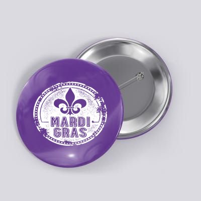 Vintage Mardi Gras New Orleans Logo Button