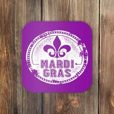 Vintage Mardi Gras New Orleans Logo Coaster