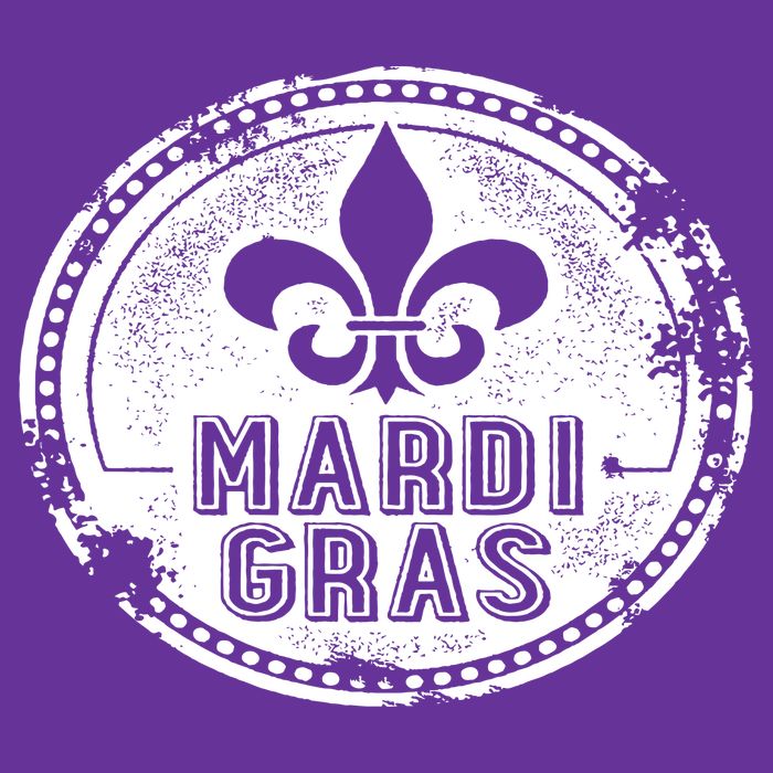 Vintage Mardi Gras New Orleans Logo Baby Bodysuit