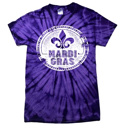 Vintage Mardi Gras New Orleans Logo Tie-Dye T-Shirt