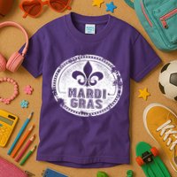 Vintage Mardi Gras New Orleans Logo Kids T-Shirt