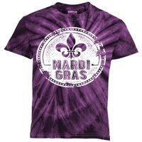 Vintage Mardi Gras New Orleans Logo Kids Tie-Dye T-Shirt