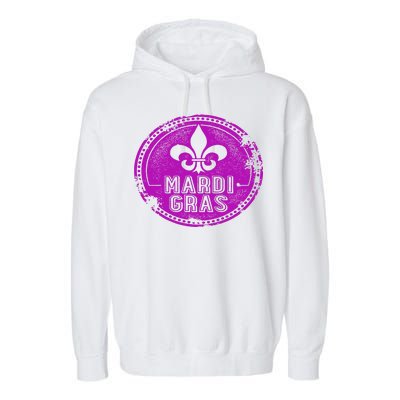 Vintage Mardi Gras New Orleans Logo Garment-Dyed Fleece Hoodie