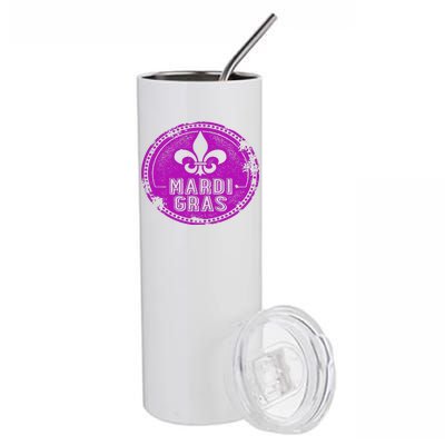 Vintage Mardi Gras New Orleans Logo Stainless Steel Tumbler