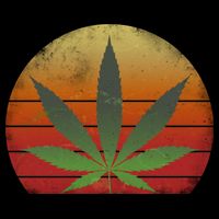 Vintage Marijuana Weed Sunset Doggie Tank