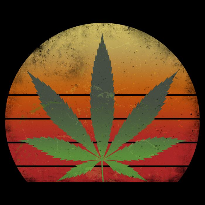 Vintage Marijuana Weed Sunset Doggie Tank