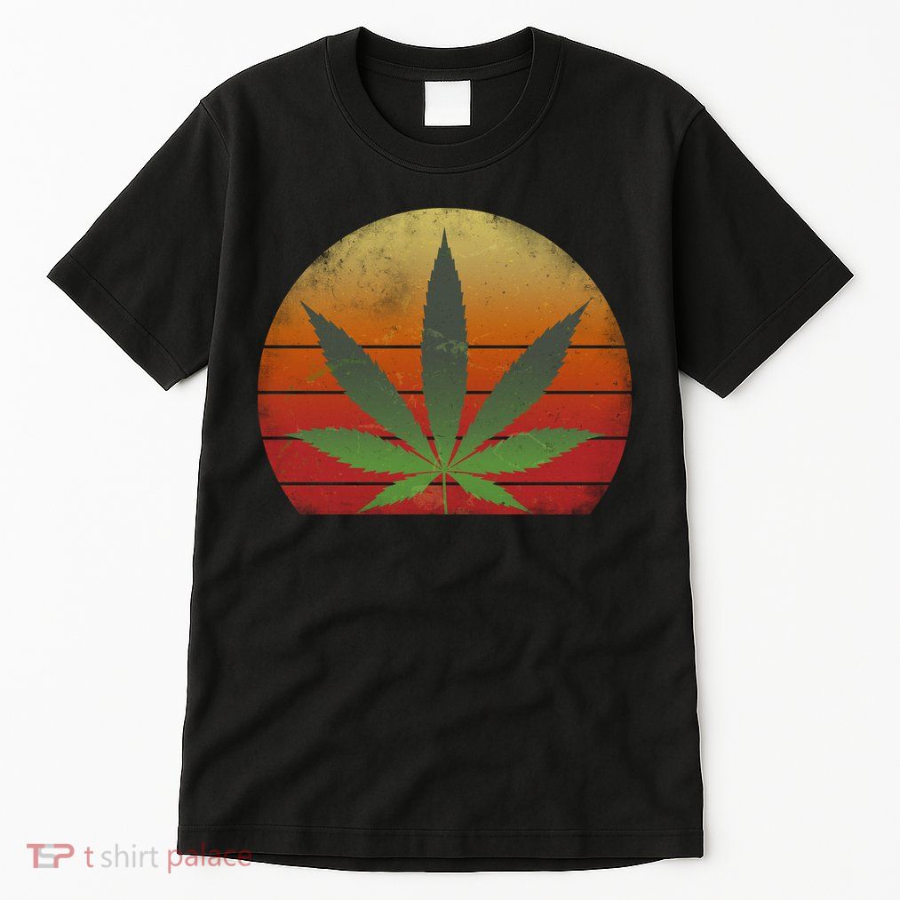 Vintage Marijuana Weed Sunset Tall T-Shirt