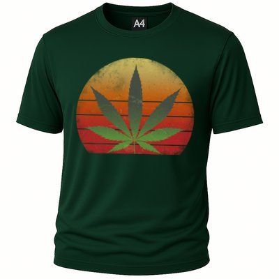 Vintage Marijuana Weed Sunset Performance Shirt