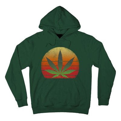 Vintage Marijuana Weed Sunset Hoodie