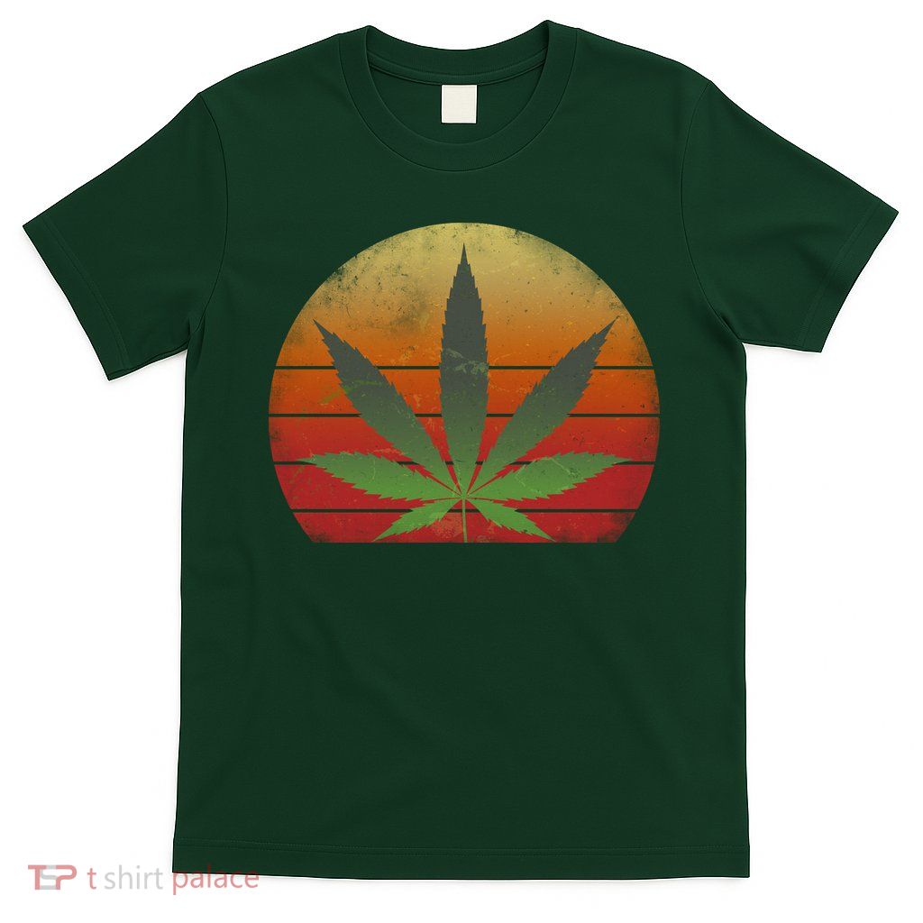 Vintage Marijuana Weed Sunset T-Shirt