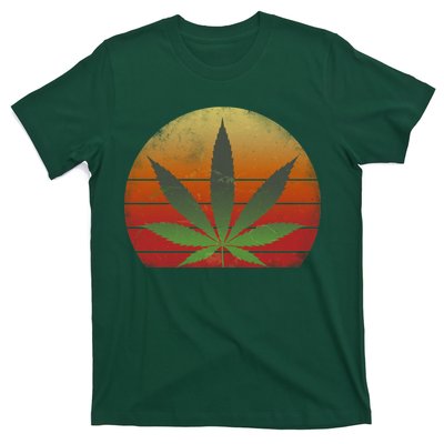 Vintage Marijuana Weed Sunset T-Shirt