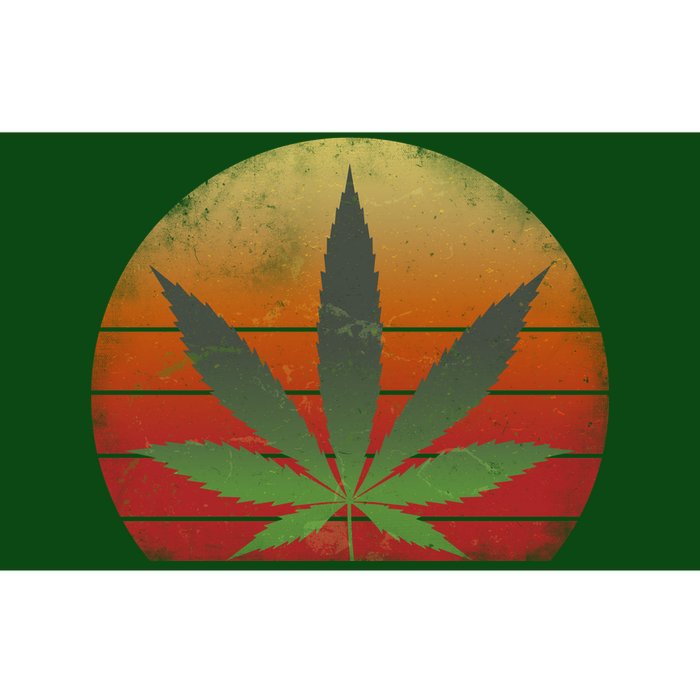 Vintage Marijuana Weed Sunset Bumper Sticker