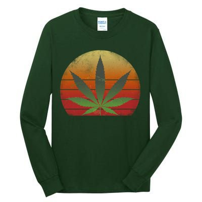 Vintage Marijuana Weed Sunset Tall Long Sleeve T-Shirt