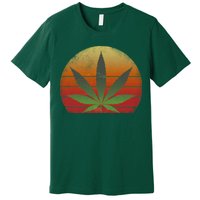 Vintage Marijuana Weed Sunset Premium T-Shirt