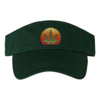 Vintage Marijuana Weed Sunset Valucap Bio-Washed Visor