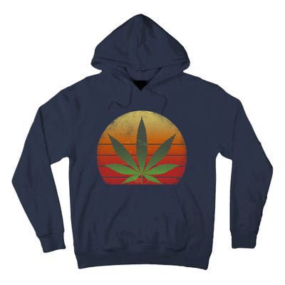 Vintage Marijuana Weed Sunset Tall Hoodie