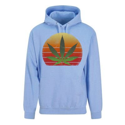 Vintage Marijuana Weed Sunset Unisex Surf Hoodie