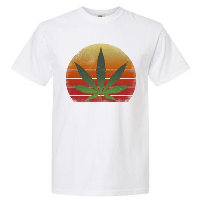 Vintage Marijuana Weed Sunset Garment-Dyed Heavyweight T-Shirt