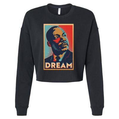 Vintage Martin Luther King Jr MLK Dream Poster Cropped Pullover Crew