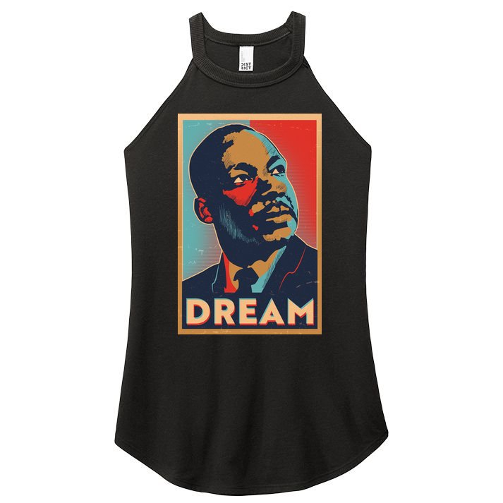 Vintage Martin Luther King Jr MLK Dream Poster Women's Perfect Tri Rocker Tank