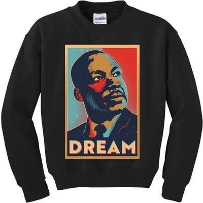Vintage Martin Luther King Jr MLK Dream Poster Kids Sweatshirt