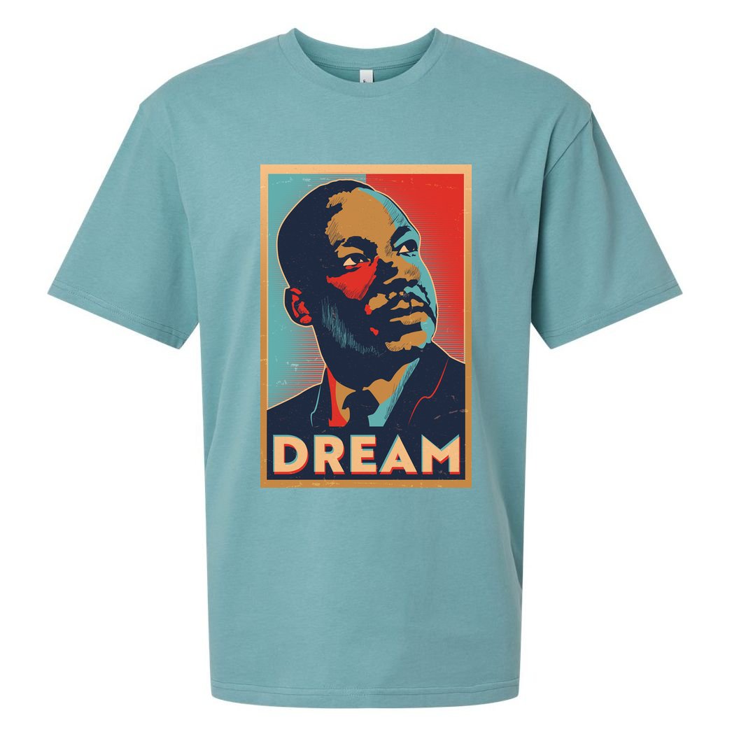 Vintage Martin Luther King Jr MLK Dream Poster Sueded Cloud Jersey T-Shirt