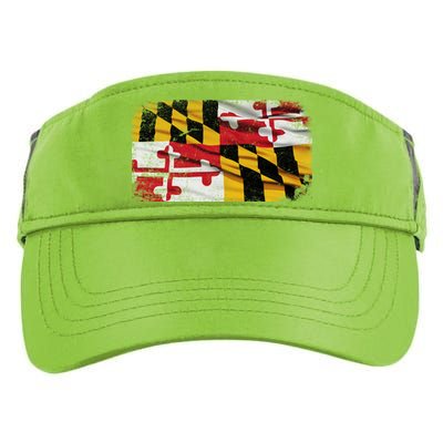 Vintage Maryland Flag Adult Drive Performance Visor