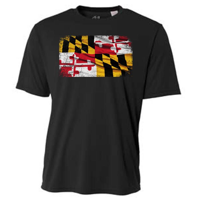 Vintage Maryland Flag Cooling Performance Crew T-Shirt