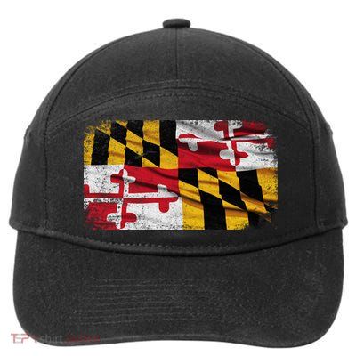 Vintage Maryland Flag 7-Panel Snapback Hat