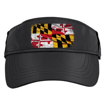 Vintage Maryland Flag Adult Drive Performance Visor