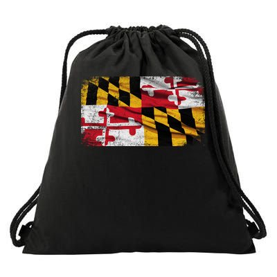 Vintage Maryland Flag Drawstring Bag