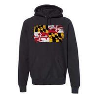 Vintage Maryland Flag Premium Hoodie