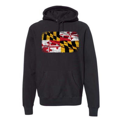 Vintage Maryland Flag Premium Hoodie