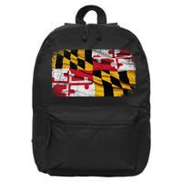 Vintage Maryland Flag 16 in Basic Backpack