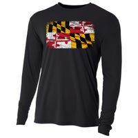 Vintage Maryland Flag Cooling Performance Long Sleeve Crew