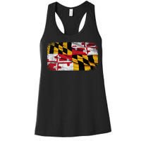 Vintage Maryland Flag Women's Racerback Tank