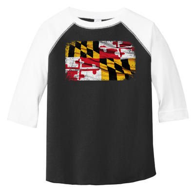 Vintage Maryland Flag Toddler Fine Jersey T-Shirt