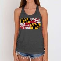 Vintage Maryland Flag Women's Knotted Racerback Tank