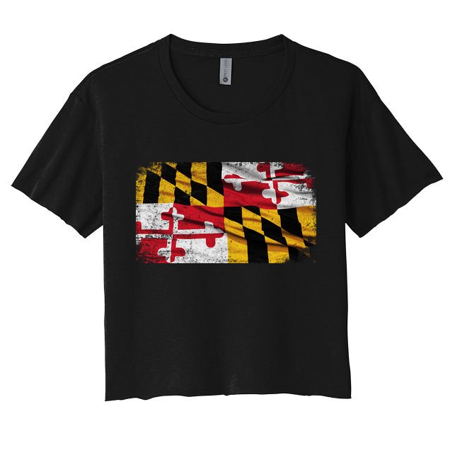 Vintage Maryland Flag Crop Top