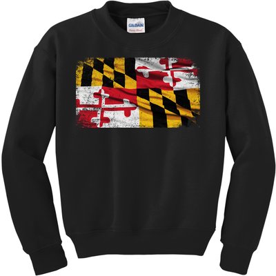 Vintage Maryland Flag Kids Sweatshirt