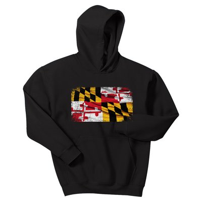 Vintage Maryland Flag Kids Hoodie