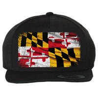 Vintage Maryland Flag Wool Snapback Cap