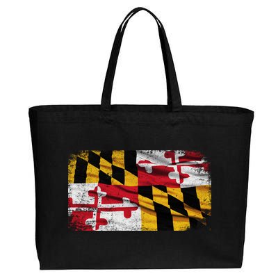 Vintage Maryland Flag Cotton Canvas Jumbo Tote