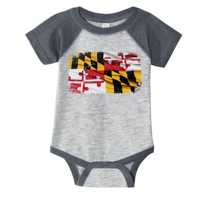 Vintage Maryland Flag Infant Baby Jersey Bodysuit