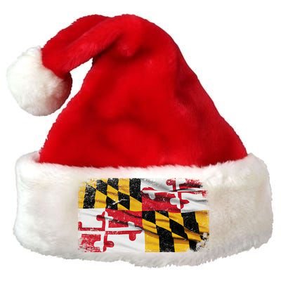 Vintage Maryland Flag Premium Christmas Santa Hat