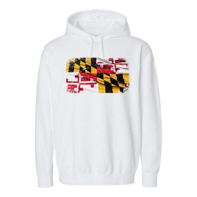 Vintage Maryland Flag Garment-Dyed Fleece Hoodie