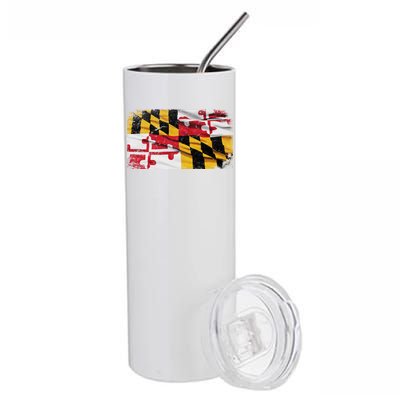 Vintage Maryland Flag Stainless Steel Tumbler